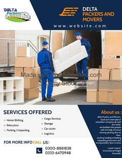 Delta movers & packers, Home shifting, Relocations, car carrier, cargo