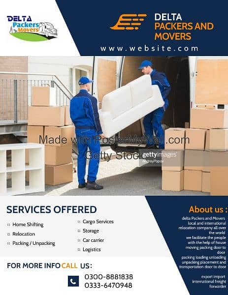 Delta Movers and Packers,  Car Carrier, Truck containers for rent 0