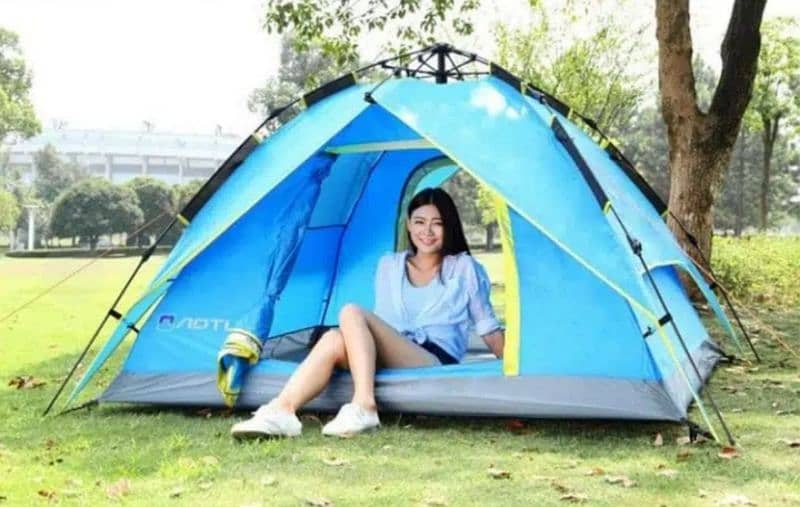 Double Layer High Quality Auto Camping Tent 2