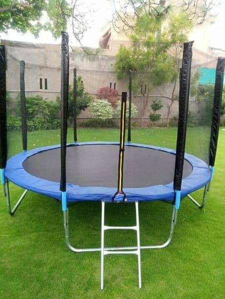 8 ft Trampoline with Safety net. 03334973737 1