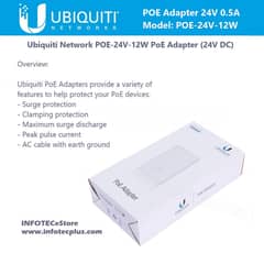 Ubiquiti PoE Adapter 24V 0.5A White for PowerBeam - New Stock