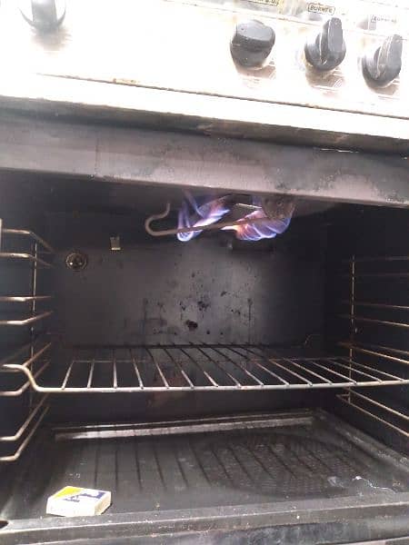 3 burner oven with top glass cover for sale 3