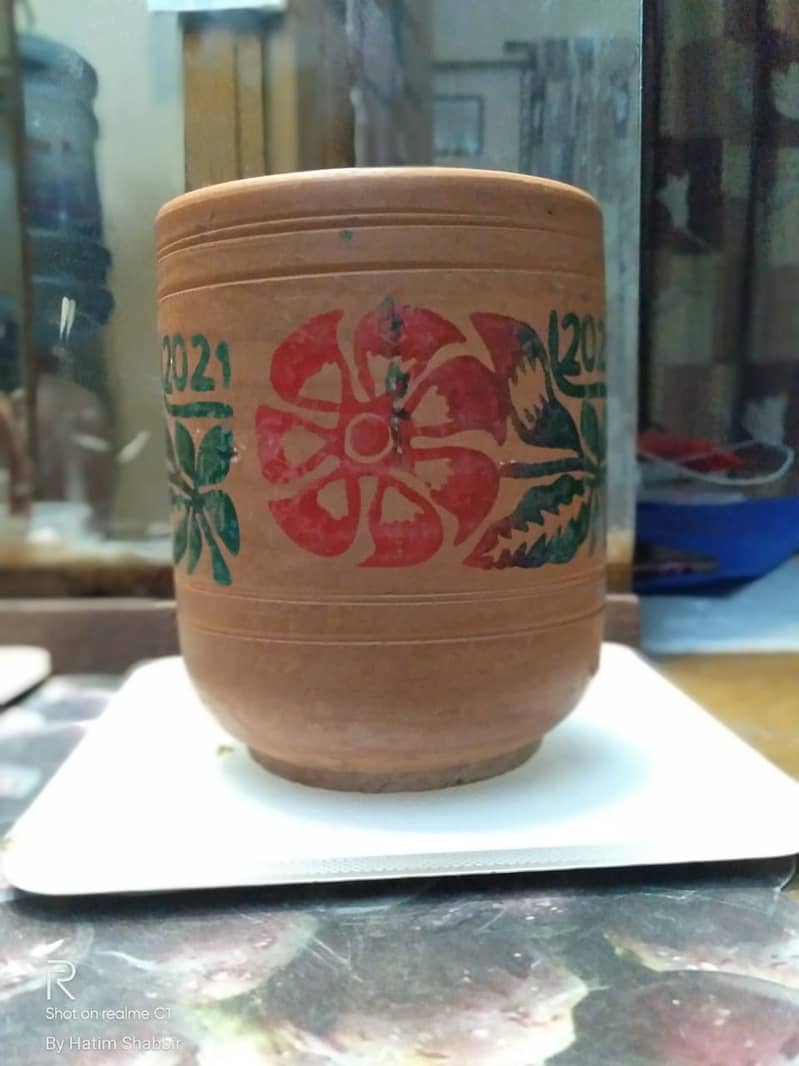 RED and WHITE CLAY POTTERY and MARTABAN (Achar ka Martaban) 2