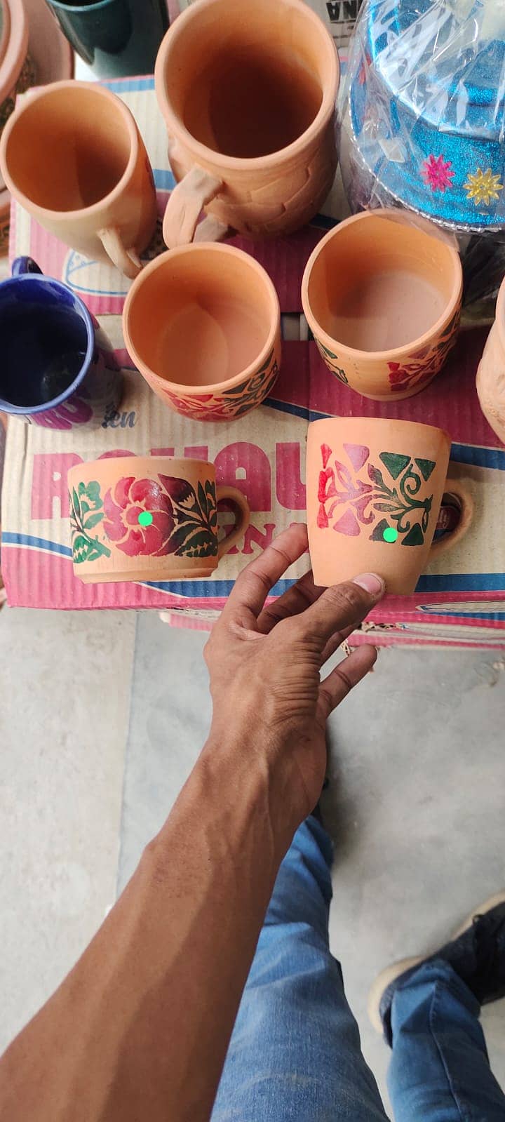 RED and WHITE CLAY POTTERY and MARTABAN (Achar ka Martaban) 6