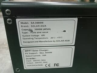 Solar Asia Off Grid solar Hybrid Inverter 7 KW (96 volts) 11
