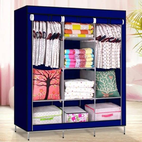 3 DOOR PORTABLE FOLDING WARDROBE CUPBOARD 03020062817 1