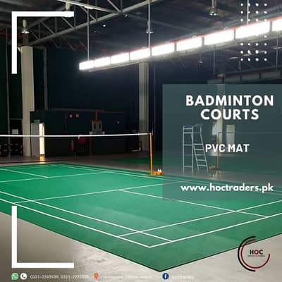 Badminton court, PVC multi sports Flooring 1