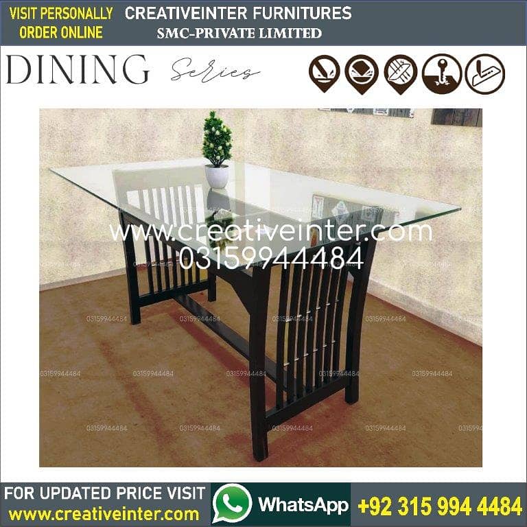 dining table set offic chair round square makr bed sofa almari cabinet 3