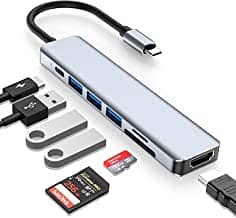 USB C Hub Multiport Adapter,5 in 1 Portable USB Type C