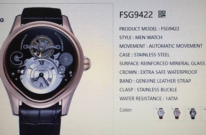 FORSINING WATCH FSG9422 AUTOMATIC IMPORTED WATCH 1