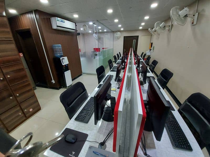 Full Furnished office for rent Main airport road near yasir broast 0