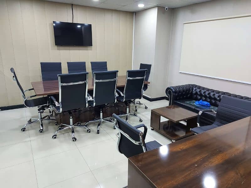 Full Furnished office for rent Main airport road near yasir broast 2