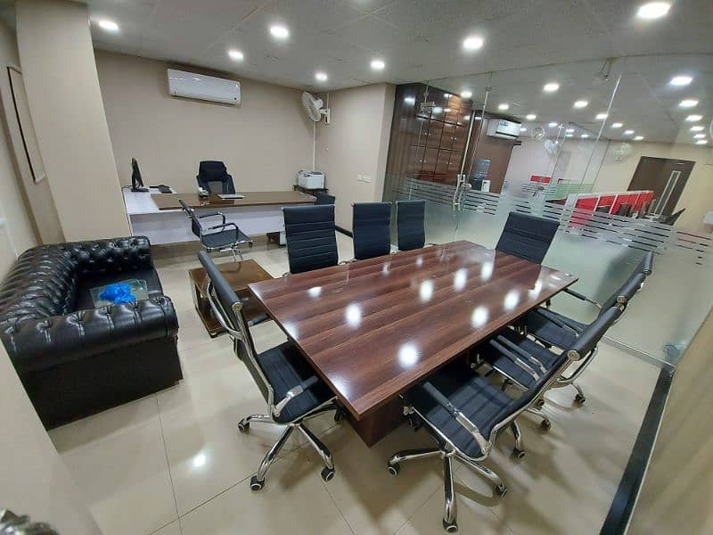 Full Furnished office for rent Main airport road near yasir broast 3