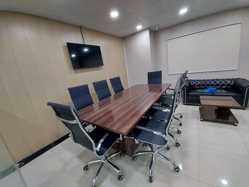 Full Furnished office for rent Main airport road near yasir broast 4