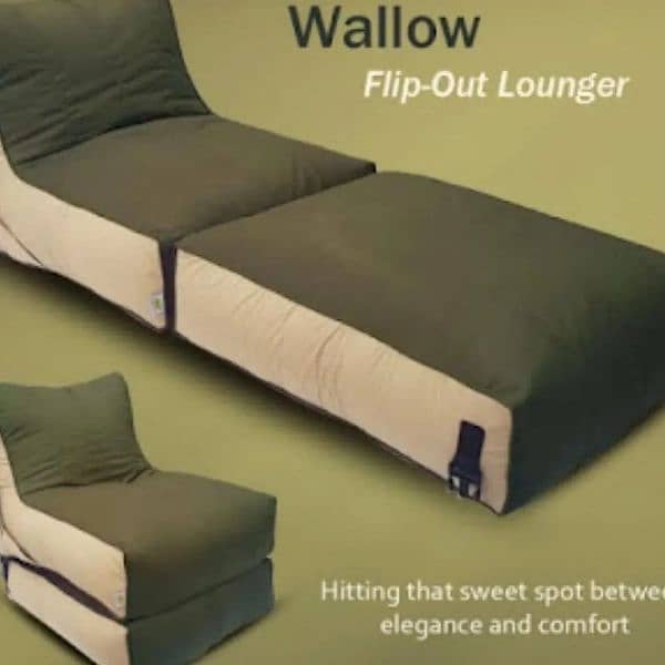 Wallow Bean Bag Bed Chair_Multipurpose Flip Out Sofa. . 12