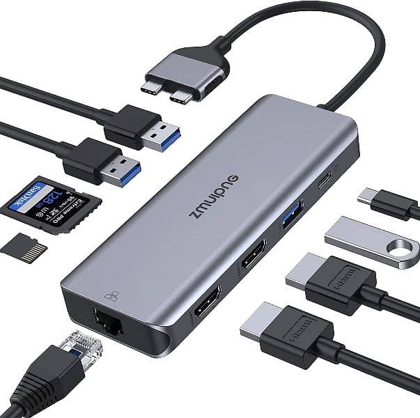 MacBook Pro Docking Station, USB C hub 9 in 2 0