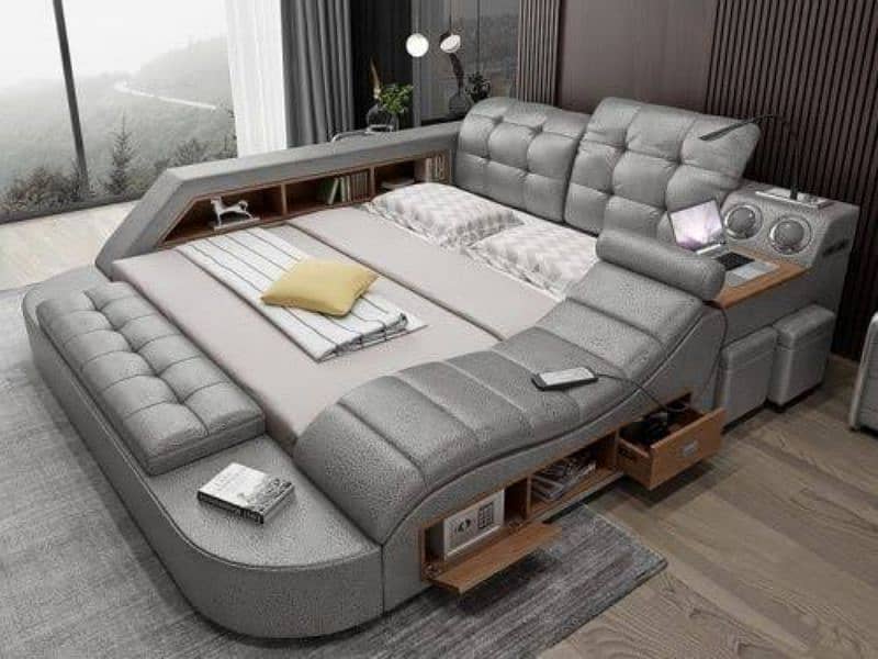 L  Shape,smart Bed, Crown,Living Room,Corner Sofa Set 5