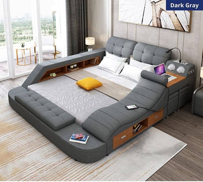 L  Shape,smart Bed, Crown,Living Room,Corner Sofa Set 6