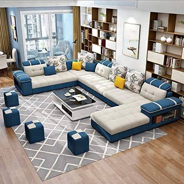 L  Shape,smart Bed, Crown,Living Room,Corner Sofa Set 19