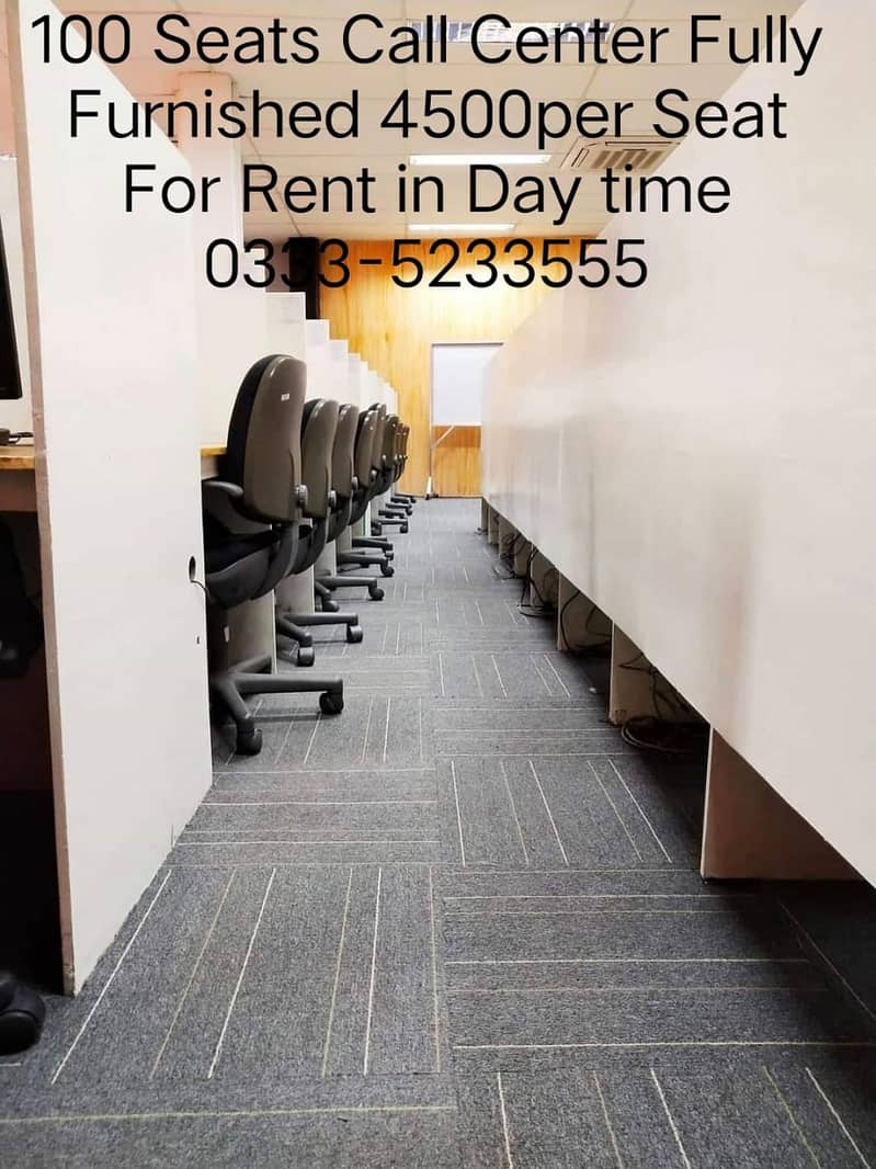 Rent 6000 per seat,Furnished Call Center 10Seats to500 SeatsFor RENT 2
