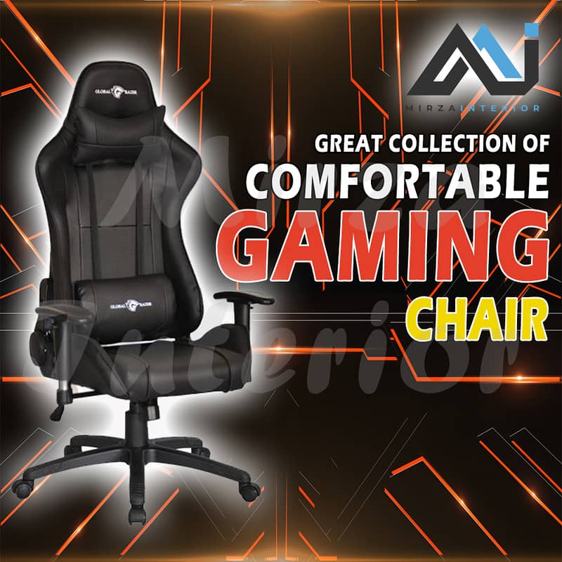 GLOBAL RAZER Premium Quality Imported Gaming Chair with Reclining 2