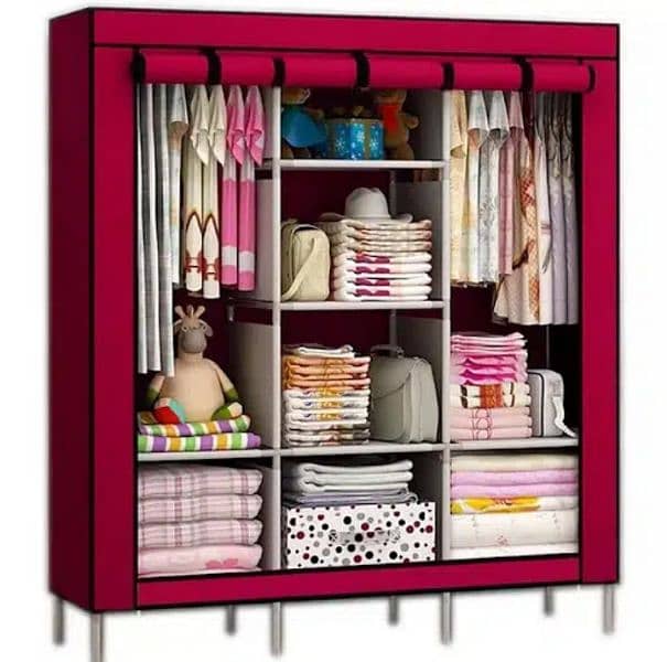 WARDROBE FOLDING CUPBOARD PORTABLE Almari 3 DOOR 03020062817 1