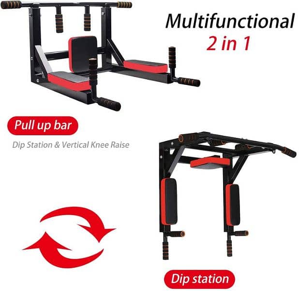 5 IN 1 WALL MOUNTED CHIN UP BARS 2