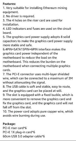 BEYIMEI PCI-E 1X to 16X Riser Card, 3.0 Extension Cable. 2