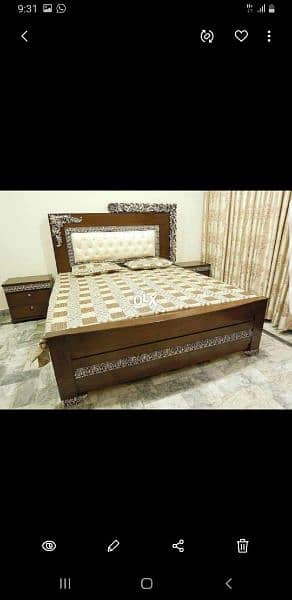 bedset/dressing/side table/almari/double bed 1
