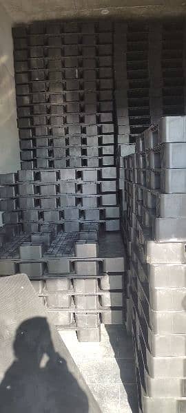 plastic and wooden pallets