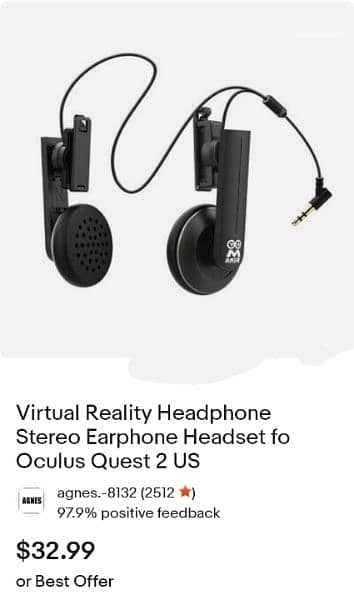 Virtual Reality Headphone Stereo Earphone Headset 3