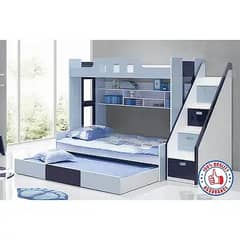 kids Triple bunker bed with double Story