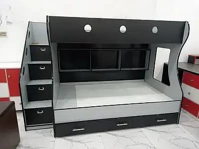 Large double Story Triple bunker bed for kids in deffrent designs 6