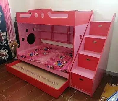 Large double Story Triple bunker bed for kids in deffrent designs 11