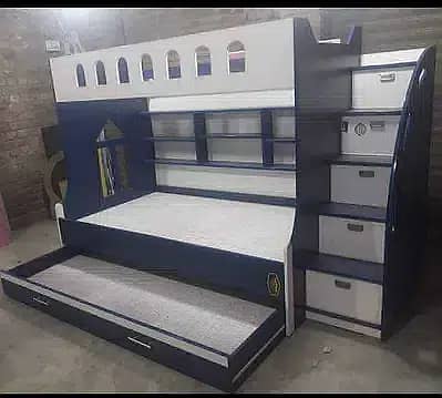 Large double Story Triple bunker bed for kids in deffrent designs 14