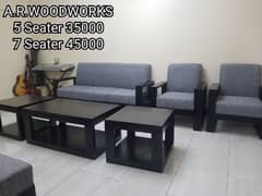 WOODEN SOFA SET SOFA CHAIRS ROOM CHAIRS (workshop price)