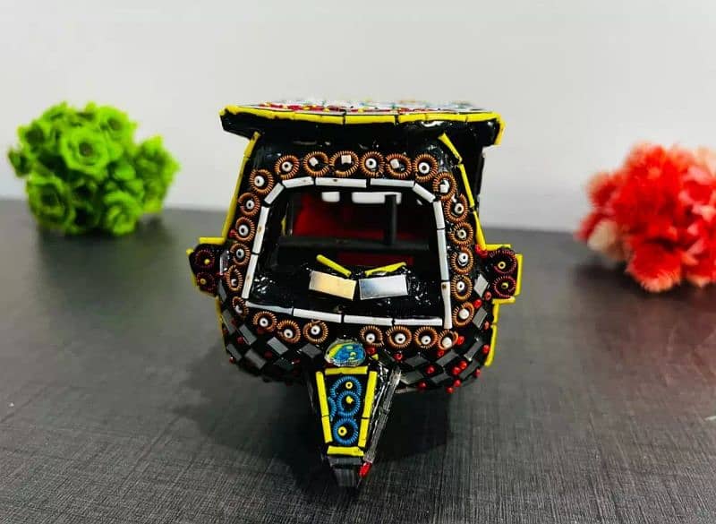Small Size Mini Rickshaw Handi Craft Handmade 3