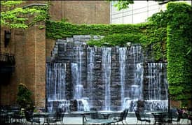 waterfall fountain Wall design and concrete art 0
