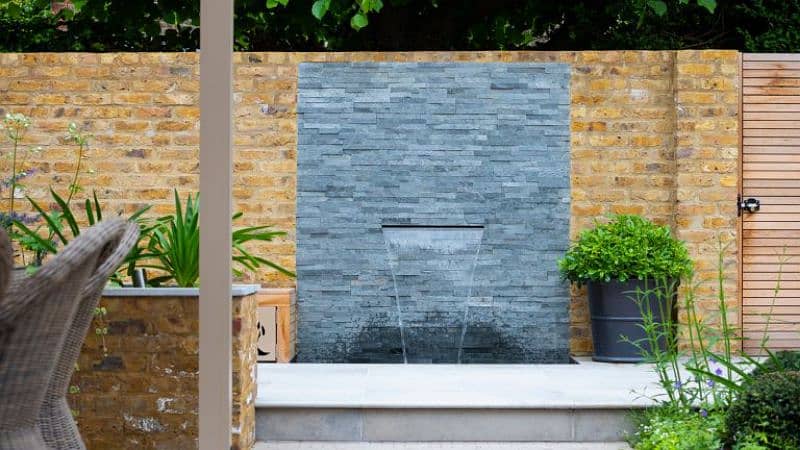 waterfall fountain Wall design and concrete art 1