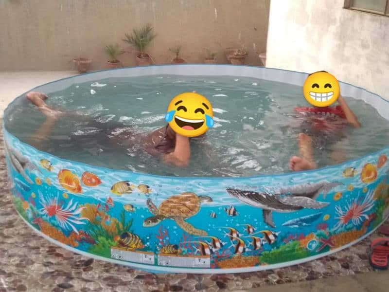 Adults & Kids Swimming Pool 8'x8' hight 2' Condition 9/10 4