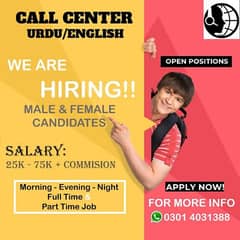 Job available in Call Center for everyone in Lahore