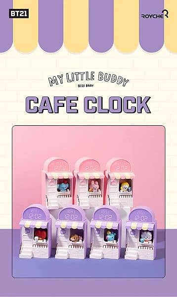 BT21 RJ Cafe Clock Led Desk Clock / Figure Home Deco