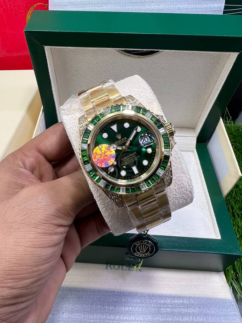 ROLEX WATCH FOR MEN SUBMARINER GREEN DIAL Watches 1063098189