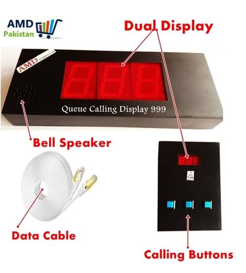 New Display Token System with Sound bell Queue Number Calling qmatic 1