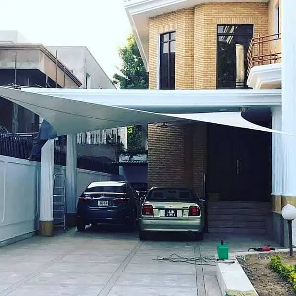 fiber glass sheet& fiber door car parking shade 5