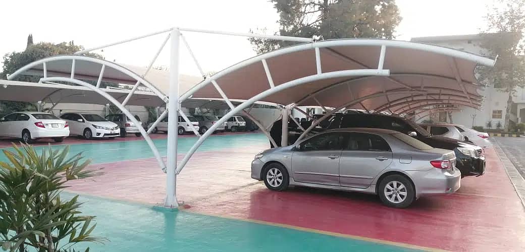 fiber glass sheet& fiber door car parking shade 10