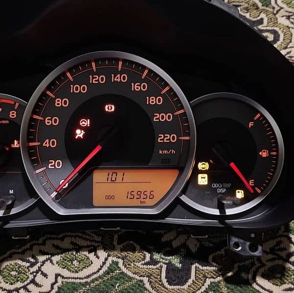 Toyota vitz Rpm speedometer Grey Dail 2