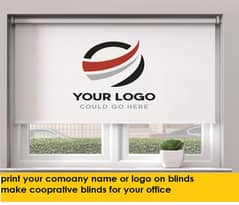 Window Blind (Print your Brand Logo on Blinds)  Wall branding for ofc