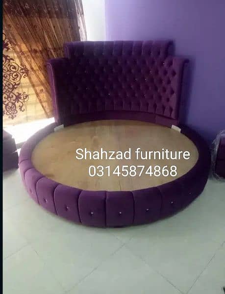 round bed with side tables 2