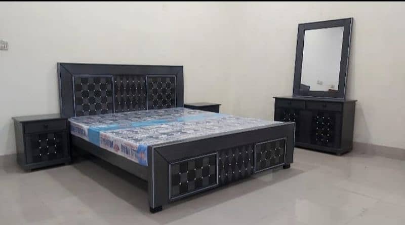 Double bed / bed set / Side Tables / Dressing Tables / poshish bed set 3